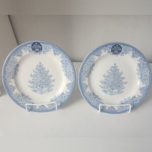 Christmas Tree-Prague Blueby Royal Stafford Salad Plate Set Of 2